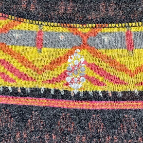 Free People Movement Chilly Nights Printed Long-Sleeve Aztec Chevron Colorful - Picture 13 of 13